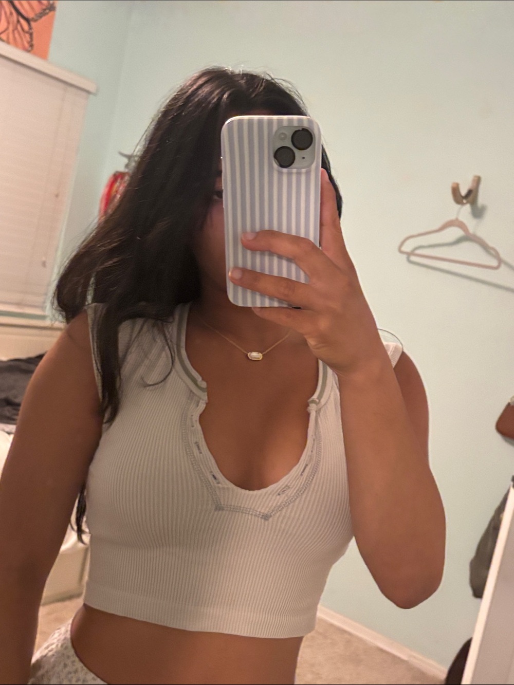 Urban Outfitters Sleeveless Ribbed Crop Tank Top - White